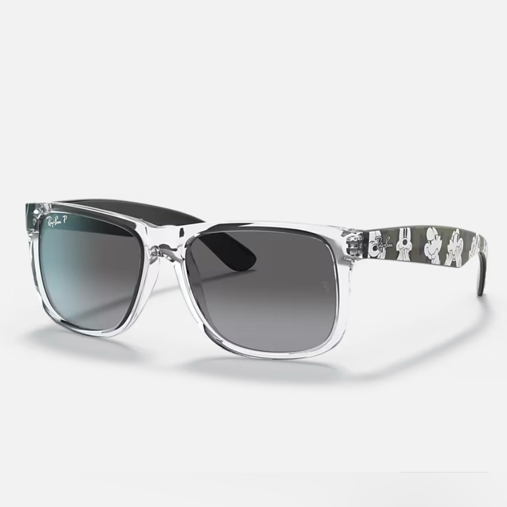 Ray-Ban Clear & Black Clear Gray Sunglasses Disney Mickey Mouse LIMITED EDITION